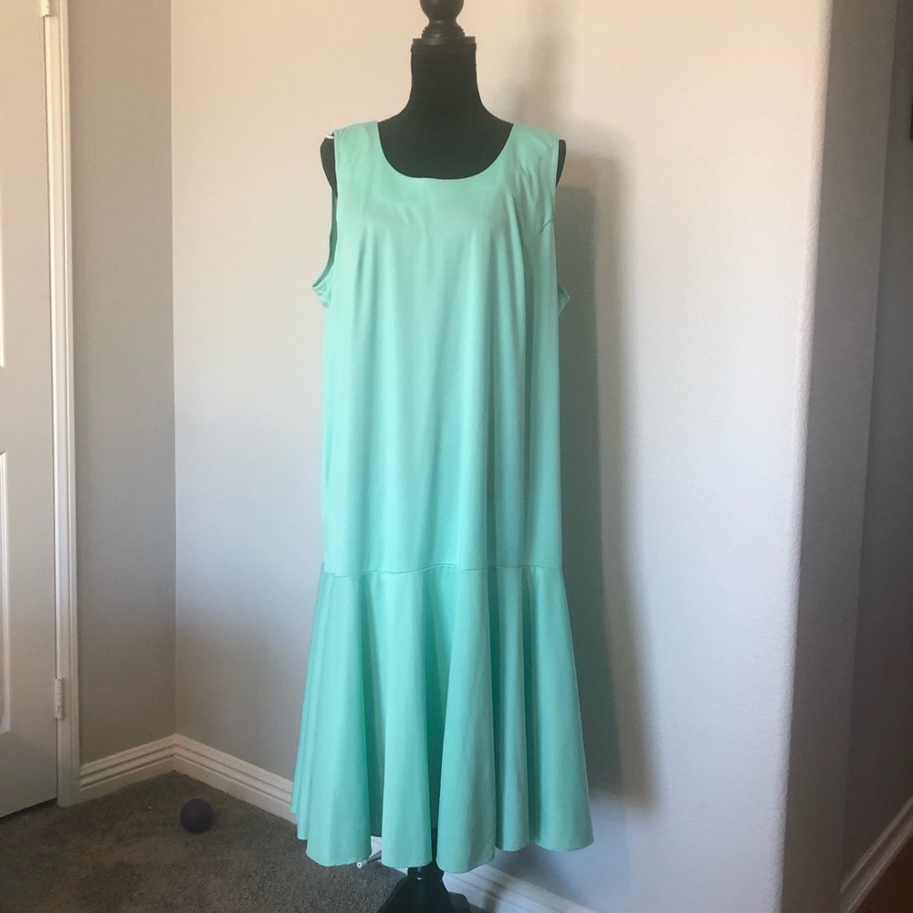 Teal long dress